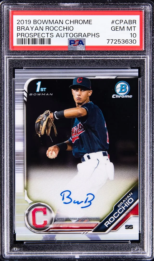 2019 Bowman Chrome Brayan Rocchio Prospect Autographs #CPABR card image