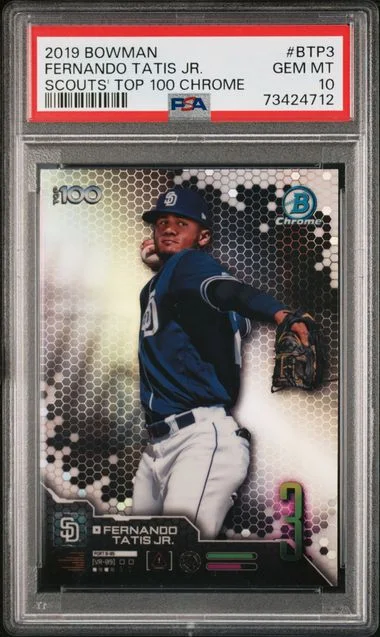 2019 Bowman Chrome Btp3 Fernando Tatis Jr. Scouts' Top #100 card image