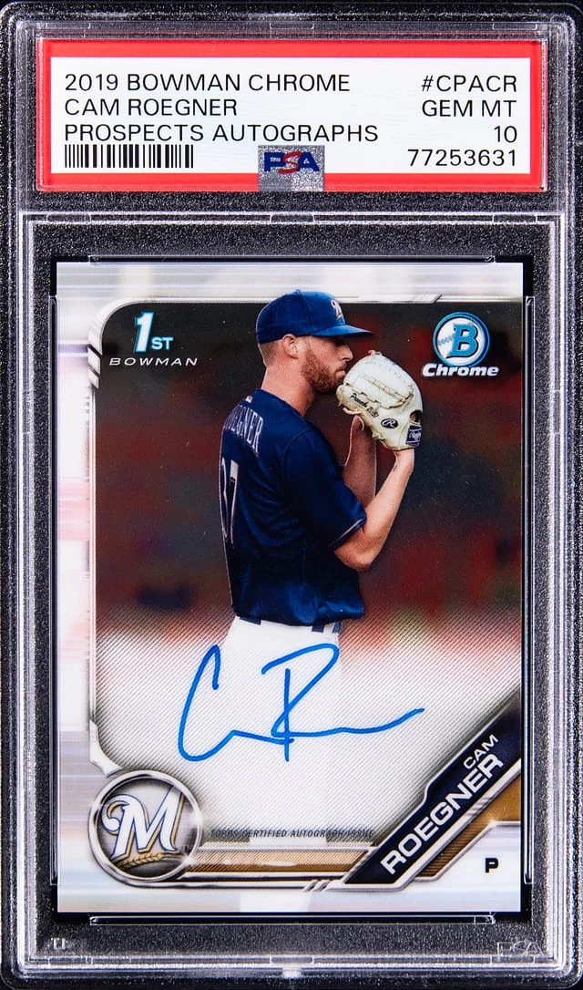 2019 Bowman Chrome Cam Roegner Prospect Autographs #CPACR card image