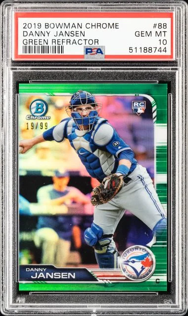 2019 Bowman Chrome Danny Jansen Green Refractor #88 card image