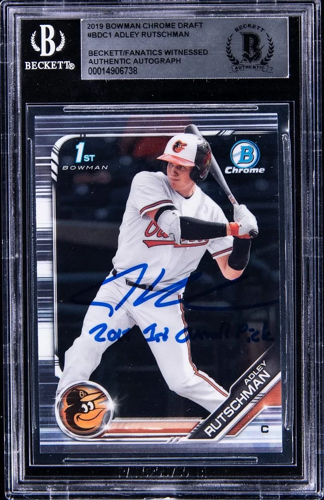 2019 Bowman Chrome Draft Adley Rutschman #BDC1 card image