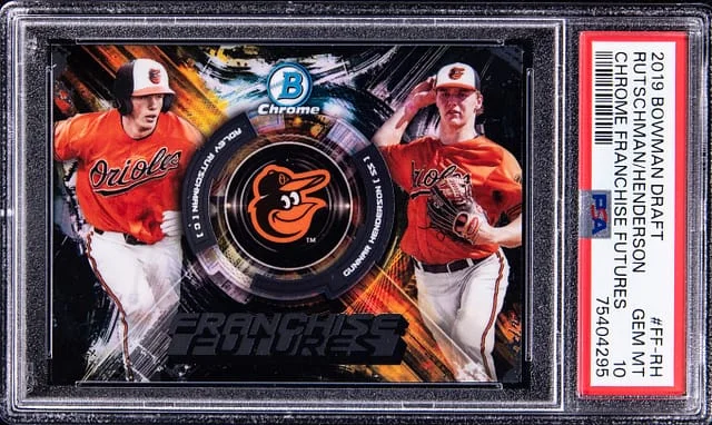 2019 Bowman Chrome Draft Adley Rutschman/Gunnar Henderson Franchise Futures #FFRH card image