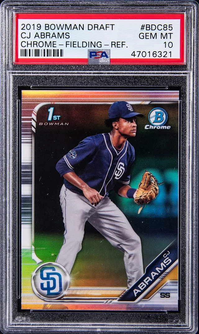 2019 Bowman Chrome Draft CJ Abrams Refractor #BDC85 card image