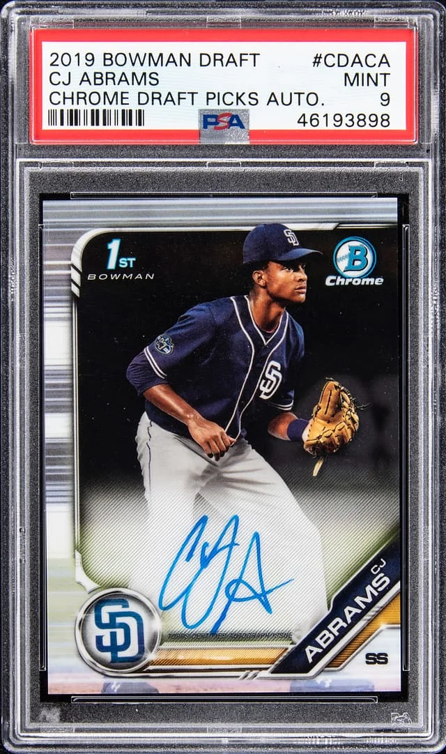 2019 Bowman Chrome Draft CJ Abrams Picks Autographs #CDACA card image