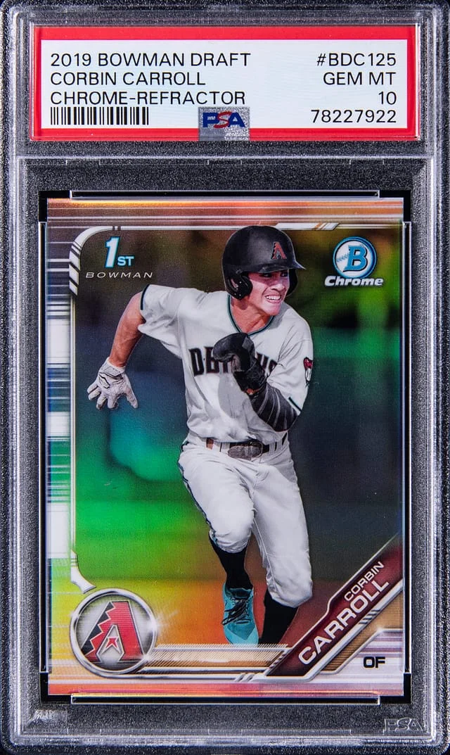 2019 Bowman Chrome Draft Corbin Carroll Refractor #BDC125 card image