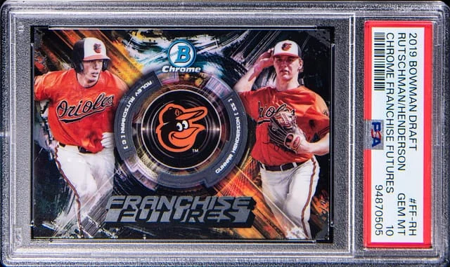 2019 Bowman Chrome Draft Gunnar Henderson/Adley Rutschman Franchise Futures #FF-RH card image