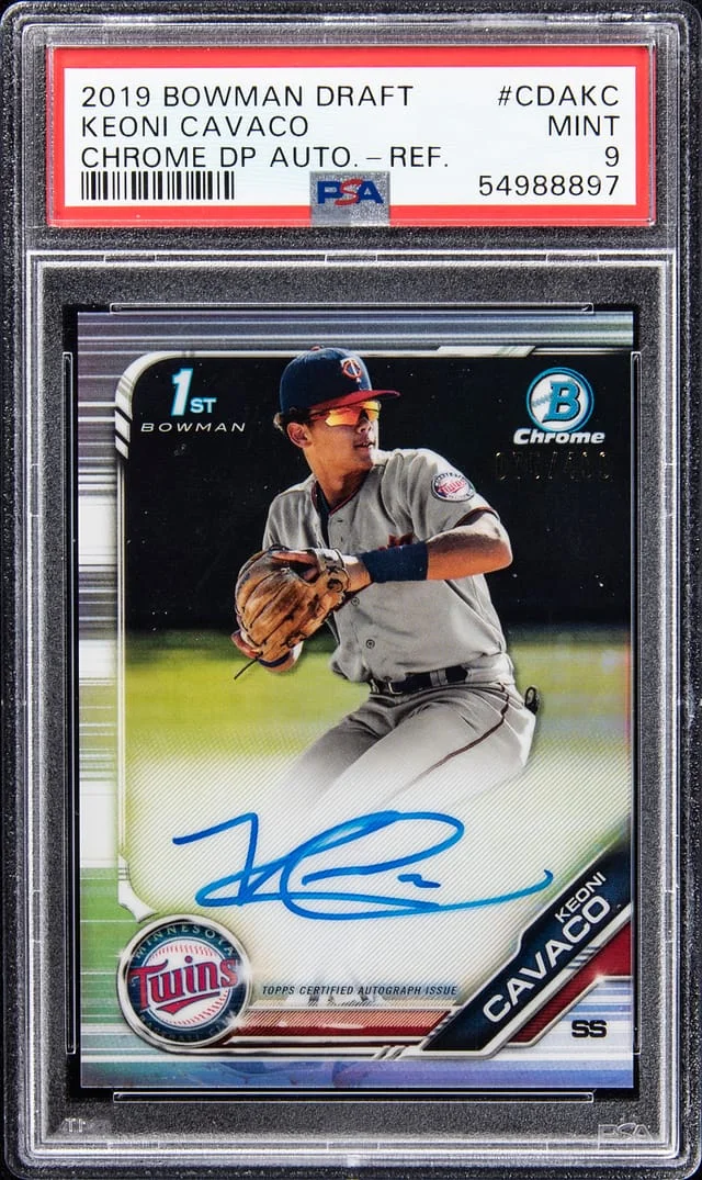 2019 Bowman Chrome Draft Keoni Cavaco Picks Autographs Refractor #CDAKC card image
