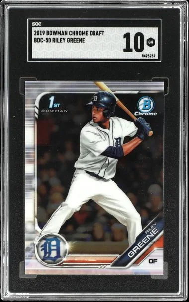 2019 Bowman Chrome Draft Riley Greene #BDC-50 card image