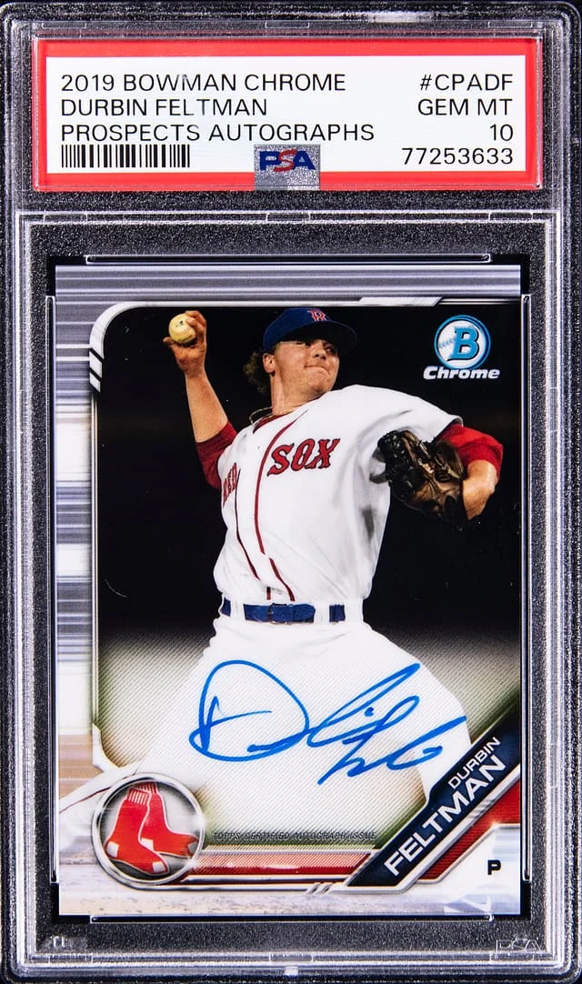 2019 Bowman Chrome Durbin Feltman Prospect Autographs #CPADF card image