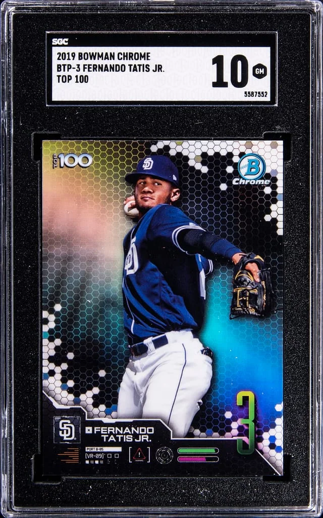 2019 Bowman Chrome Fernando Tatis Jr. Top 100 #BTP-3 card image
