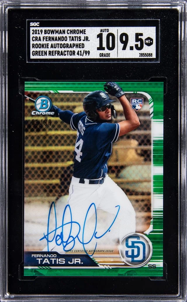 2019 Bowman Chrome Fernando Tatis Jr Autograph Orange Refractor #CRA-FTJ card image