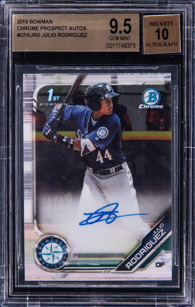 2019 Bowman Chrome Julio Rodriguez Prospect Autographs #CPAJRO card image