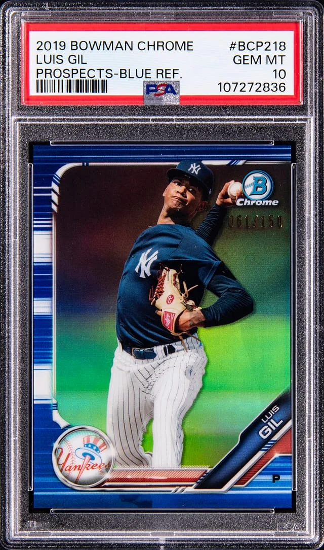 2019 Bowman Chrome Luis Gil Prospect Blue Refractor #BCP-218 card image