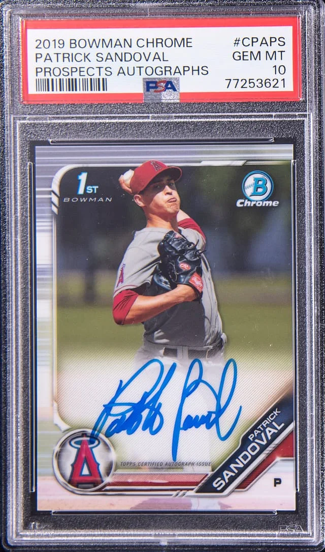 2019 Bowman Chrome Patrick Sandoval Prospect Autographs #CPAPS card image