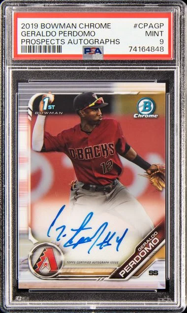2019 Bowman Chrome Prospects Autographs Cpagp Geraldo Perdomo #no-number card image