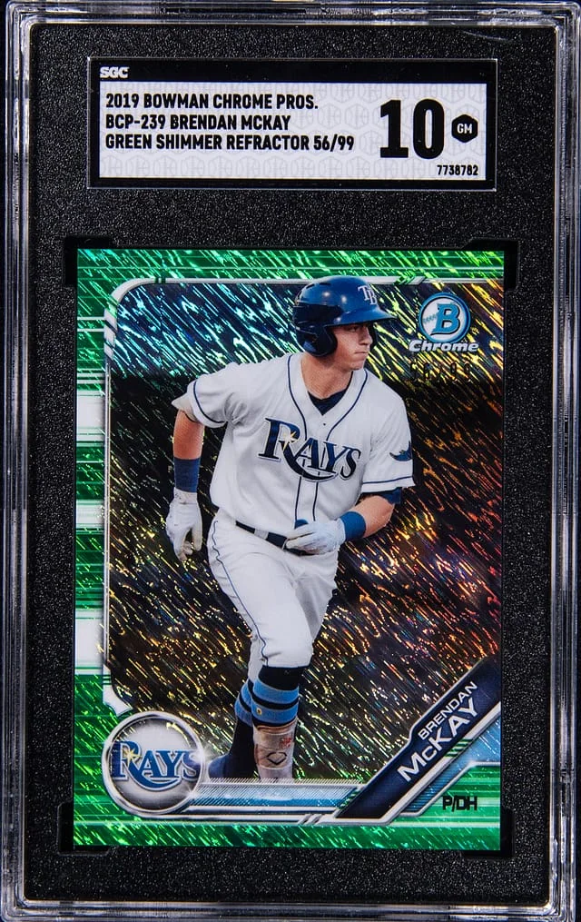 2019 Bowman Chrome Prospects Brendan McKay Green Shimmer Refractor #BCP-239 card image