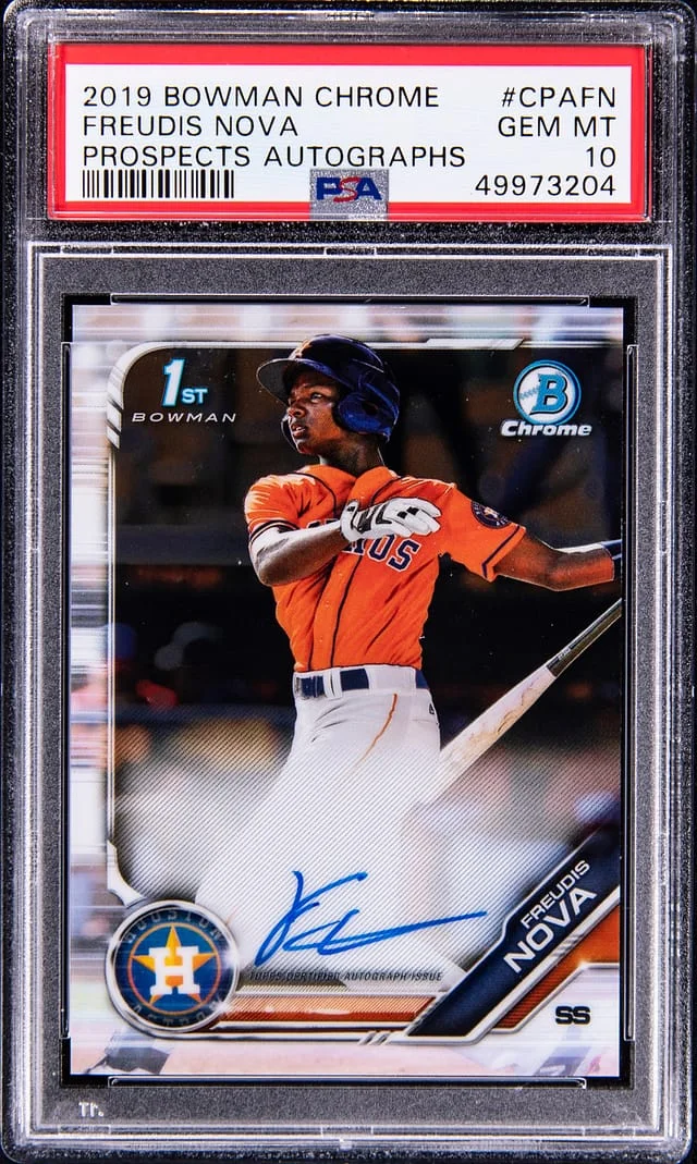2019 Bowman Chrome Prospects Freudis Nova Autograph #CPAFN card image