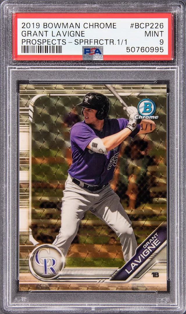 2019 Bowman Chrome Prospects Grant Lavigne SuperFractor #BCP-225 card image