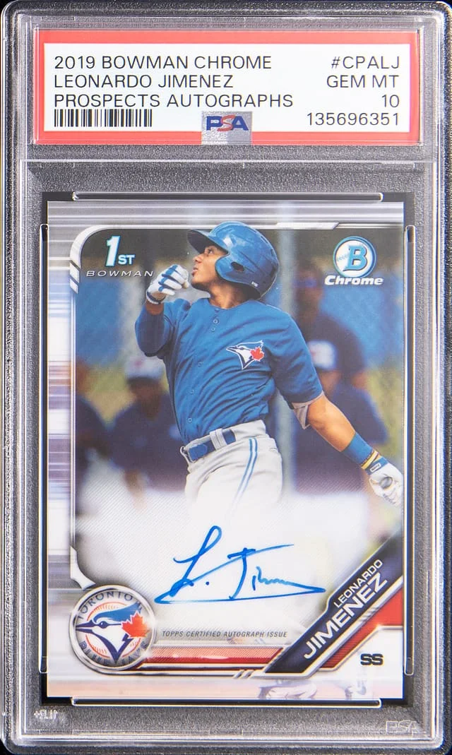 2019 Bowman Chrome Prospects Leonardo Jimenez Autograph #CPA-LJ card image