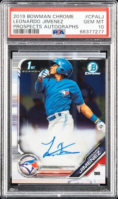 2019 Bowman Chrome Prospects Leonardo Jimenez Autograph #CPALJ card image
