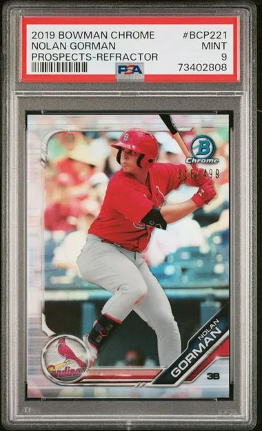 2019 Bowman Chrome Prospects Nolan Gorman Refractor #BCP221 card image