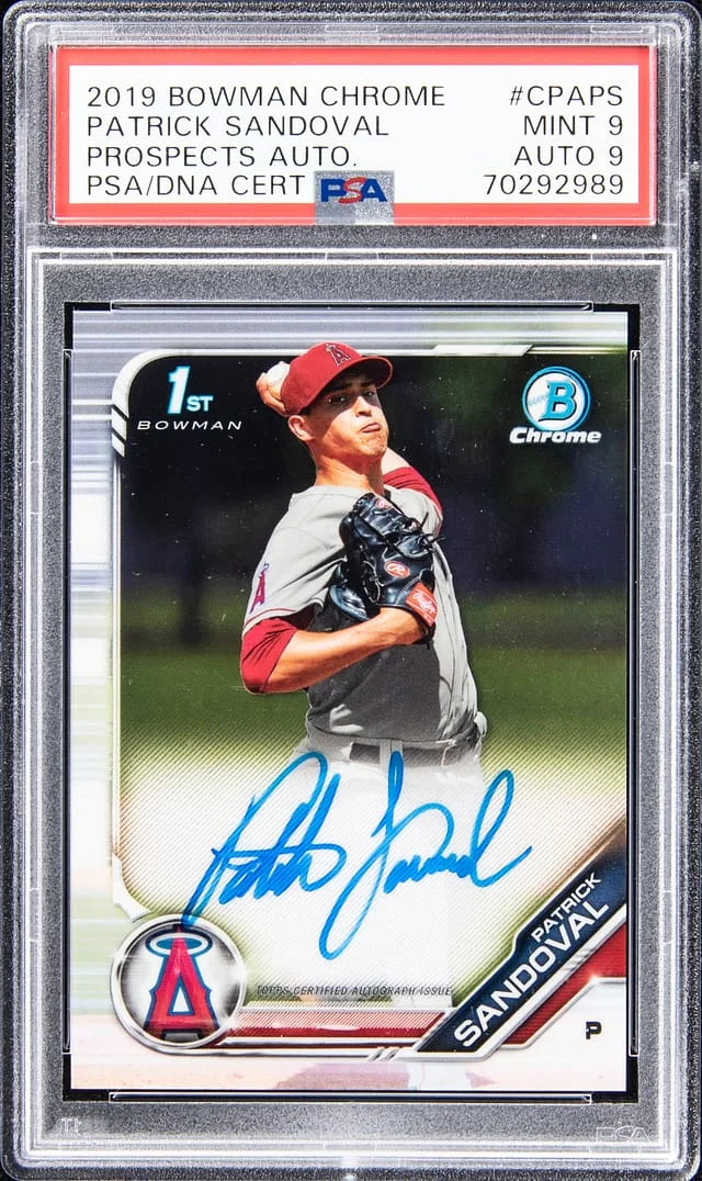 2019 Bowman Chrome Prospects Patrick Sandoval Autograph #CPAPS card image
