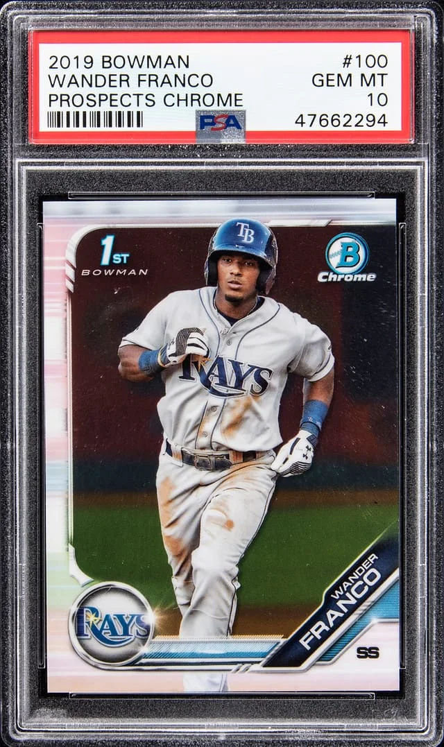 2019 Bowman Chrome Prospects Wander Franco #100 card image