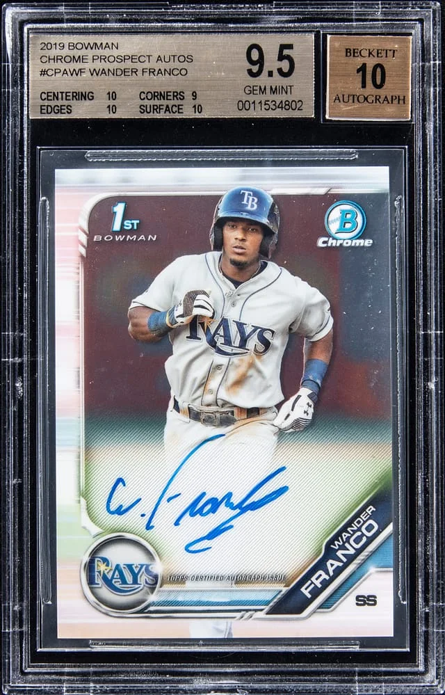 2019 Bowman Chrome Prospects Wander Franco Autograph #CPA-WF card image