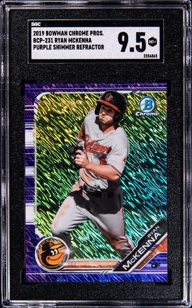 2019 Bowman Chrome Ryan McKenna Prospect Purple Shimmer Refractor #BCP-231 card image
