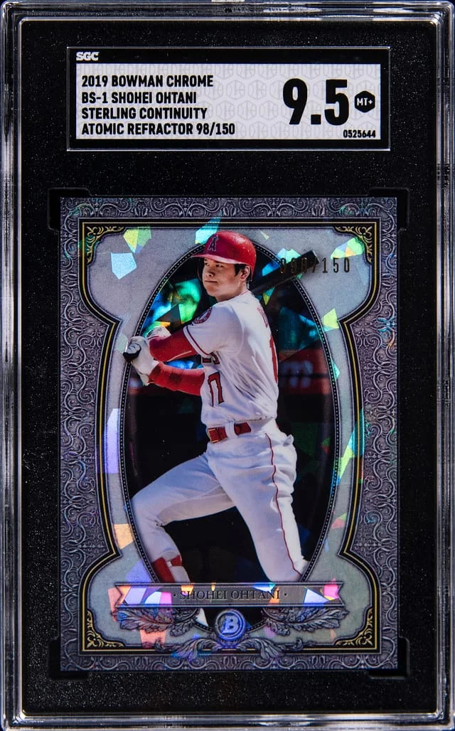 2019 Bowman Chrome Shohei Ohtani Sterling Continuity Atomic Refractor #BS-1 card image