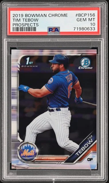 2019 Bowman Chrome Tim Tebow #BCP156 card image