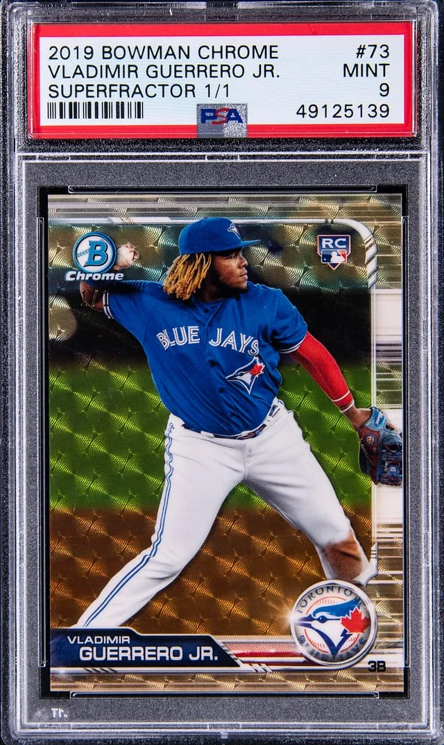 2019 Bowman Chrome Vladimir Guerrero Jr. SuperFractor #73 card image