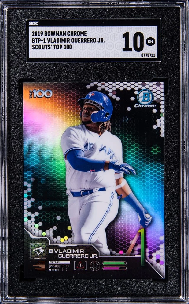 2019 Bowman Chrome Vladimir Guerrero Jr Scouts Top 100 #BTP-1 card image