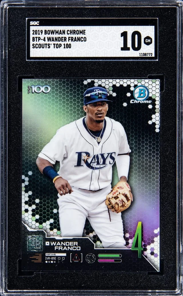 2019 Bowman Chrome Wander Franco Scouts' Top 100 #BTP-4 card image