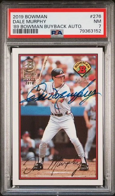 2019 Bowman Dale Murphy 1989 Bowman Buyback Autographs #276 card image
