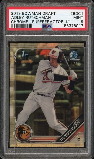 2019 Bowman Draft Adley Rutschman Chrome Refractor #BDC-1 card image