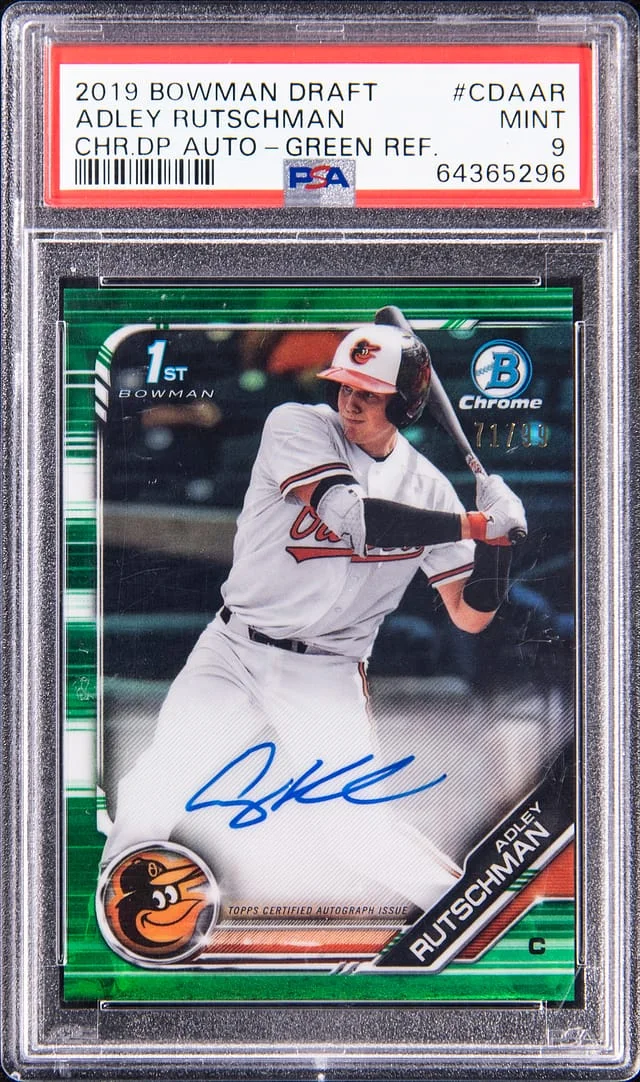2019 Bowman Draft Adley Rutschman Chrome Draftpicks Autograph Refractor #CDA-AR card image
