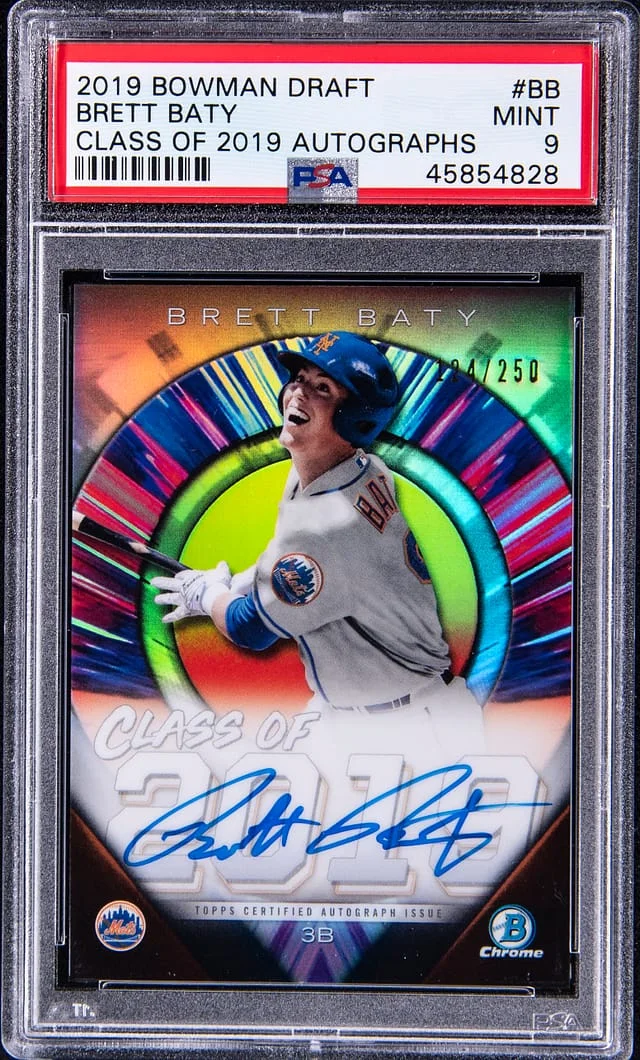 2019 Bowman Draft Brett Baty Class of 2019 Autograph #BB card image