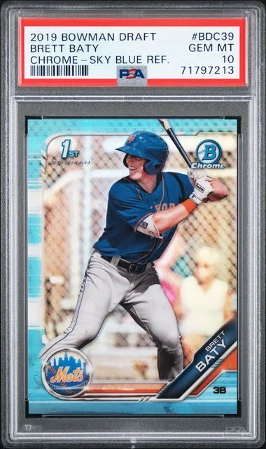 2019 Bowman Draft Brett Baty Chrome Sky Blue Refractor #BDC-39 card image