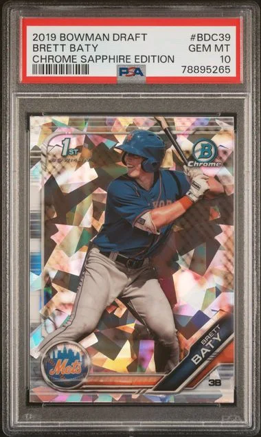 2019 Bowman Draft Brett Baty Chrome Sapphire Edition #BDC39 card image