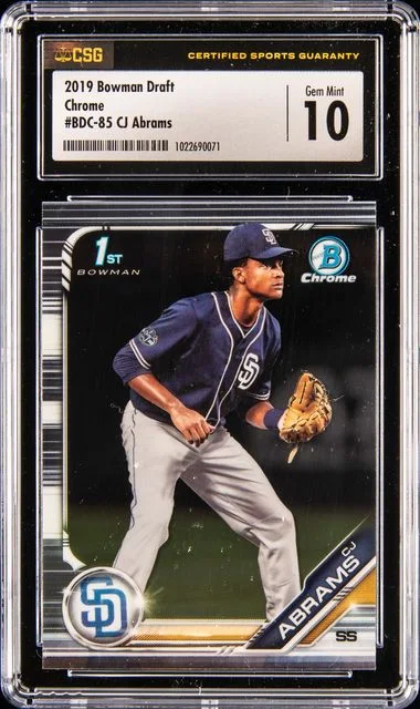 2019 Bowman Draft CJ Abrams Chrome #BDC-85 card image