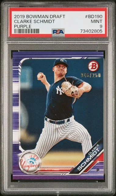 2019 Bowman Draft Clarke Schmidt Purple #Bd190 card image