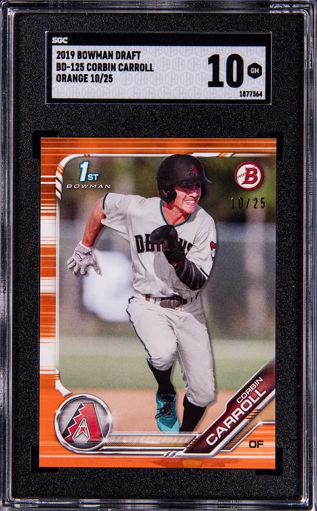 2019 Bowman Draft Corbin Carroll Orange #BD-125 card image
