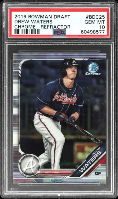 2019 Bowman Draft Drew Waters Chrome Refractor #BDC-25 card image