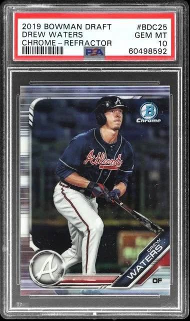 2019 Bowman Draft Drew Waters Chrome Refractor #BDC25 card image