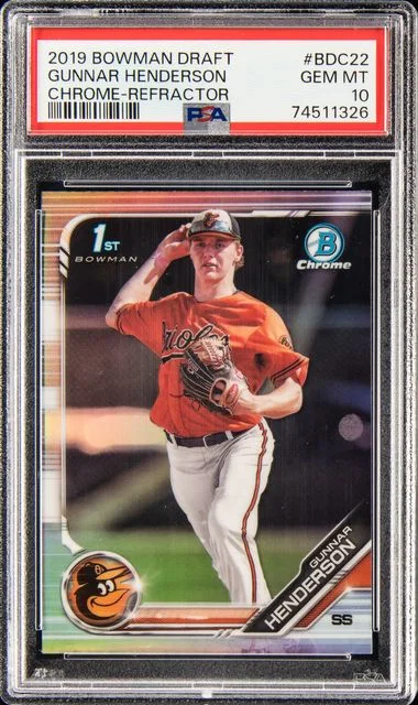 2019 Bowman Draft Gunnar Henderson Chrome Refractor #BDC-22 card image