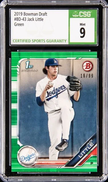 2019 Bowman Draft Jack Little Green #Bd43 card image