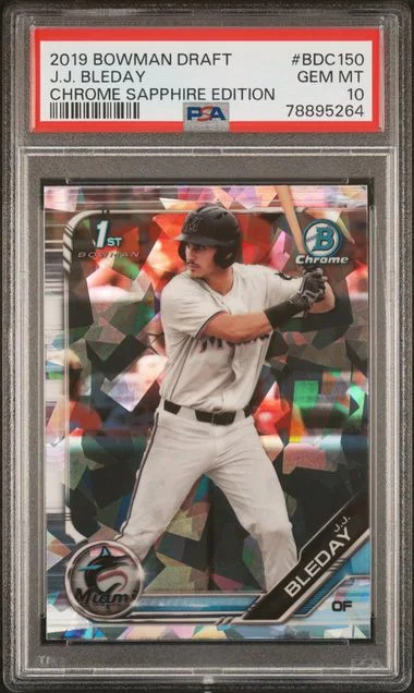 2019 Bowman Draft J.J. Bleday Chrome Sapphire Edition #BDC150 card image