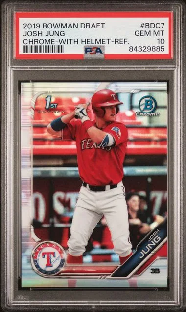 2019 Bowman Draft Josh Jung Chrome-With Helmet #BDC7 card image