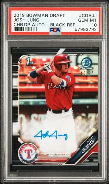 2019 Bowman Draft Josh Jung Chrome Draft Picks Autograph #CDAJJ card image